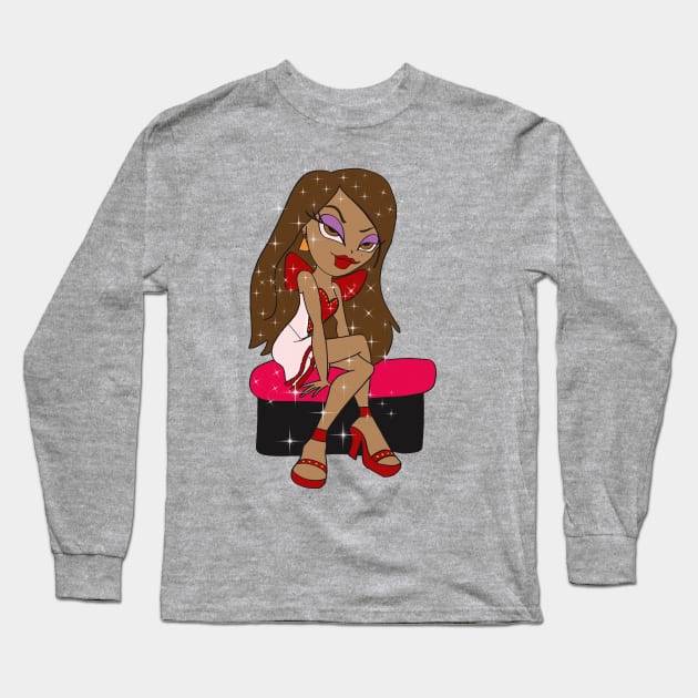 Bratz Yasmin Valentines Day Long Sleeve T-Shirt by CreativeToonsTV